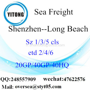 Fret maritime de Port de Shenzhen expédition à Long Beach